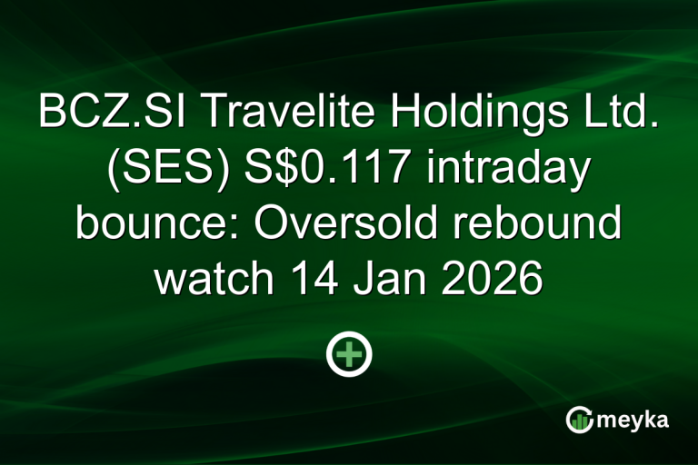 BCZ.SI Travelite Holdings Ltd. (SES) S$0.117 intraday bounce: Oversold rebound watch 14 Jan 2026