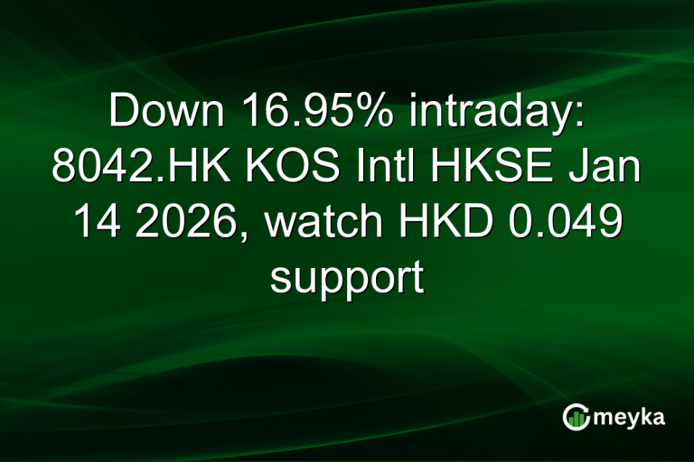 Down 16.95% intraday: 8042.HK KOS Intl HKSE Jan 14 2026, watch HKD 0.049 support