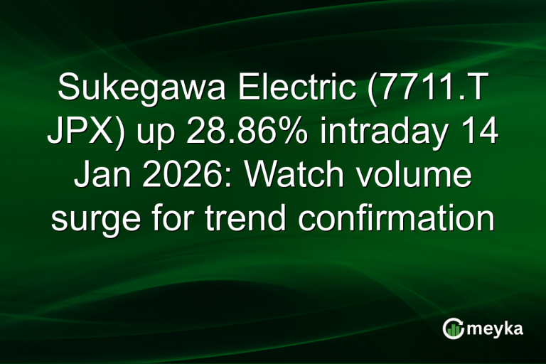 Sukegawa Electric (7711.T JPX) up 28.86% intraday 14 Jan 2026: Watch volume surge for trend confirmation