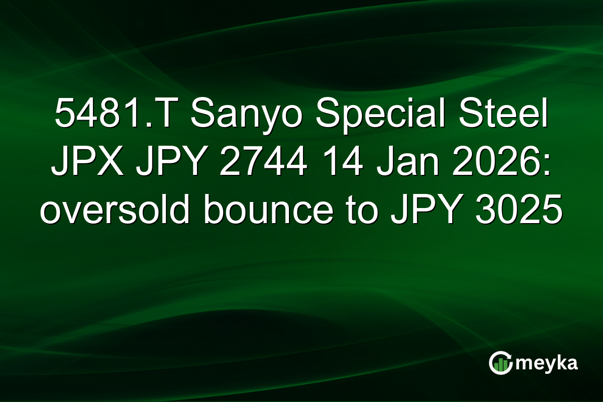5481.T Sanyo Special Steel JPX JPY 2744 14 Jan 2026: oversold bounce to JPY 3025