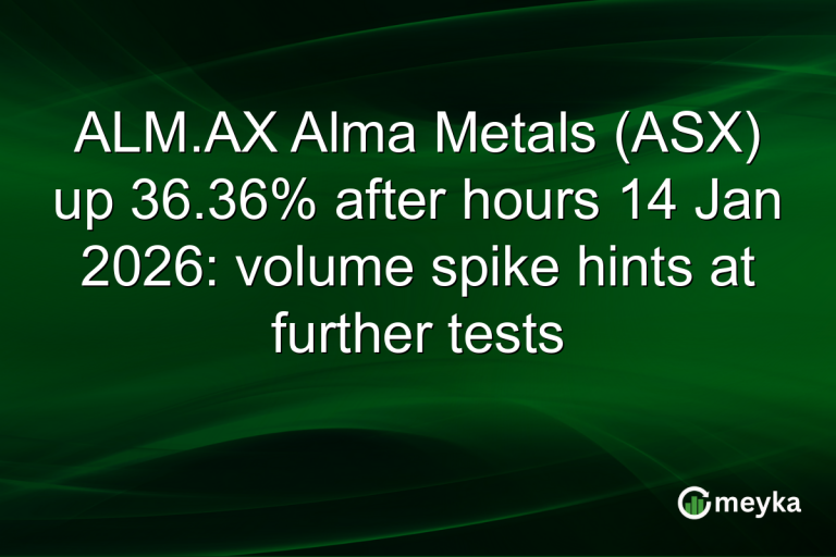 ALM.AX Alma Metals (ASX) up 36.36% after hours 14 Jan 2026: volume spike hints at further tests