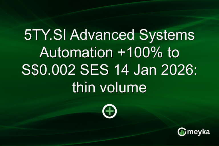 5TY.SI Advanced Systems Automation +100% to S$0.002 SES 14 Jan 2026: thin volume
