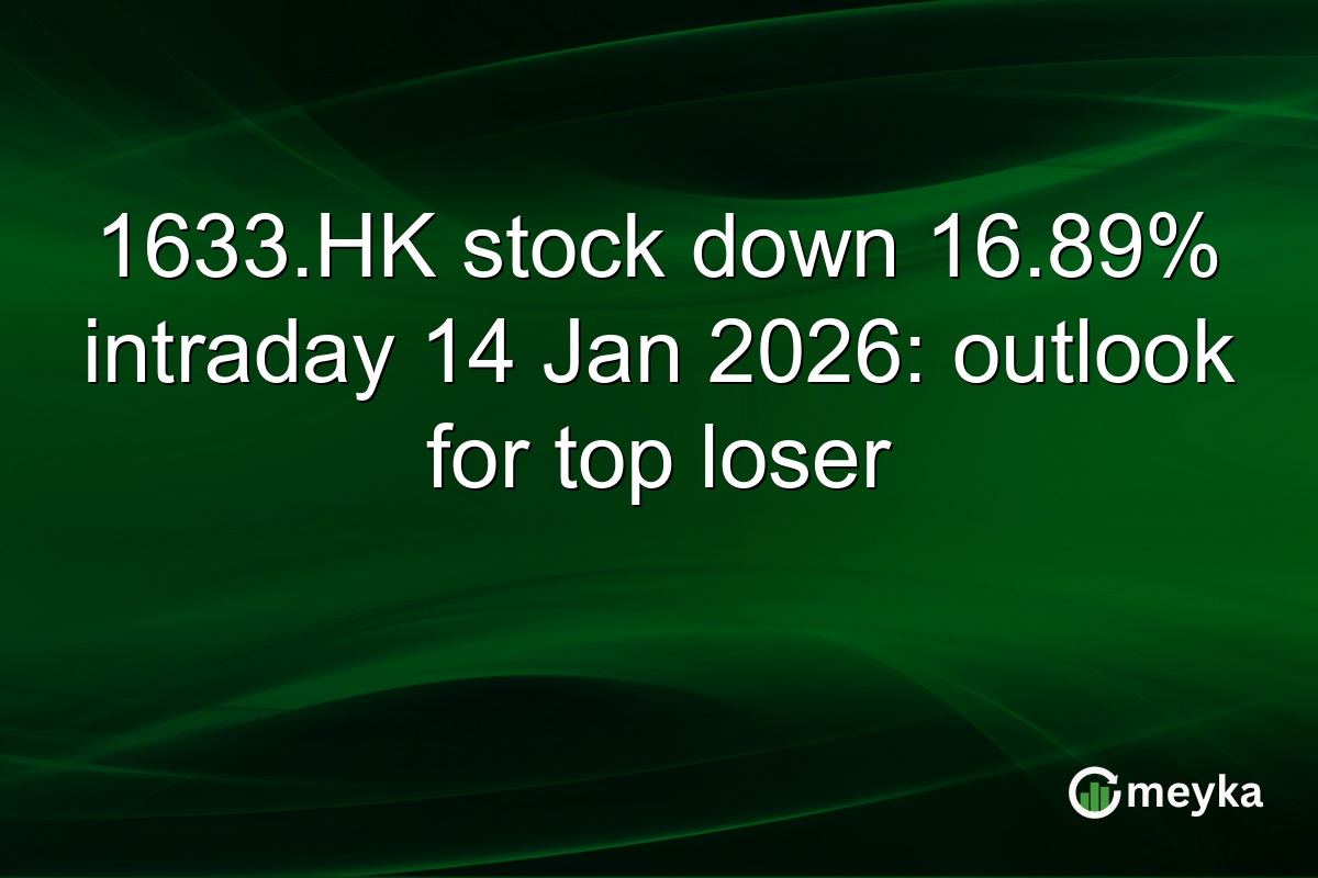 1633.HK stock down 16.89% intraday 14 Jan 2026: outlook for top loser