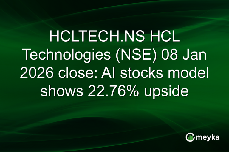 HCLTECH.NS HCL Technologies (NSE) 08 Jan 2026 close: AI stocks model shows 22.76% upside
