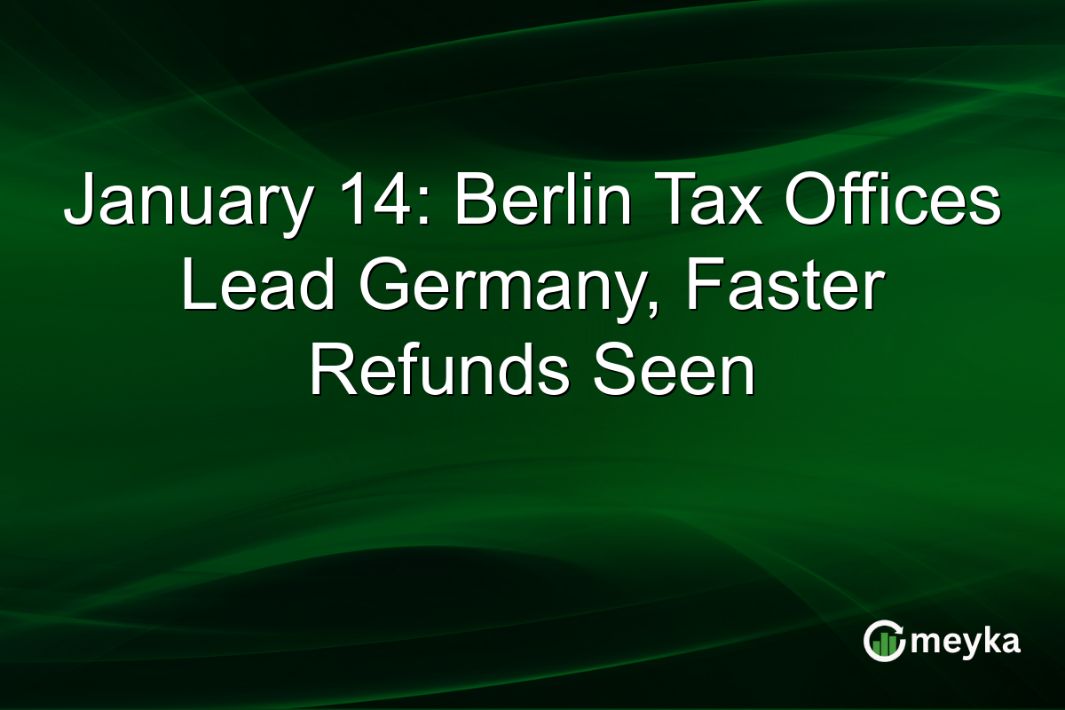 January 14: Berlin Tax Offices Lead Germany, Faster Refunds Seen