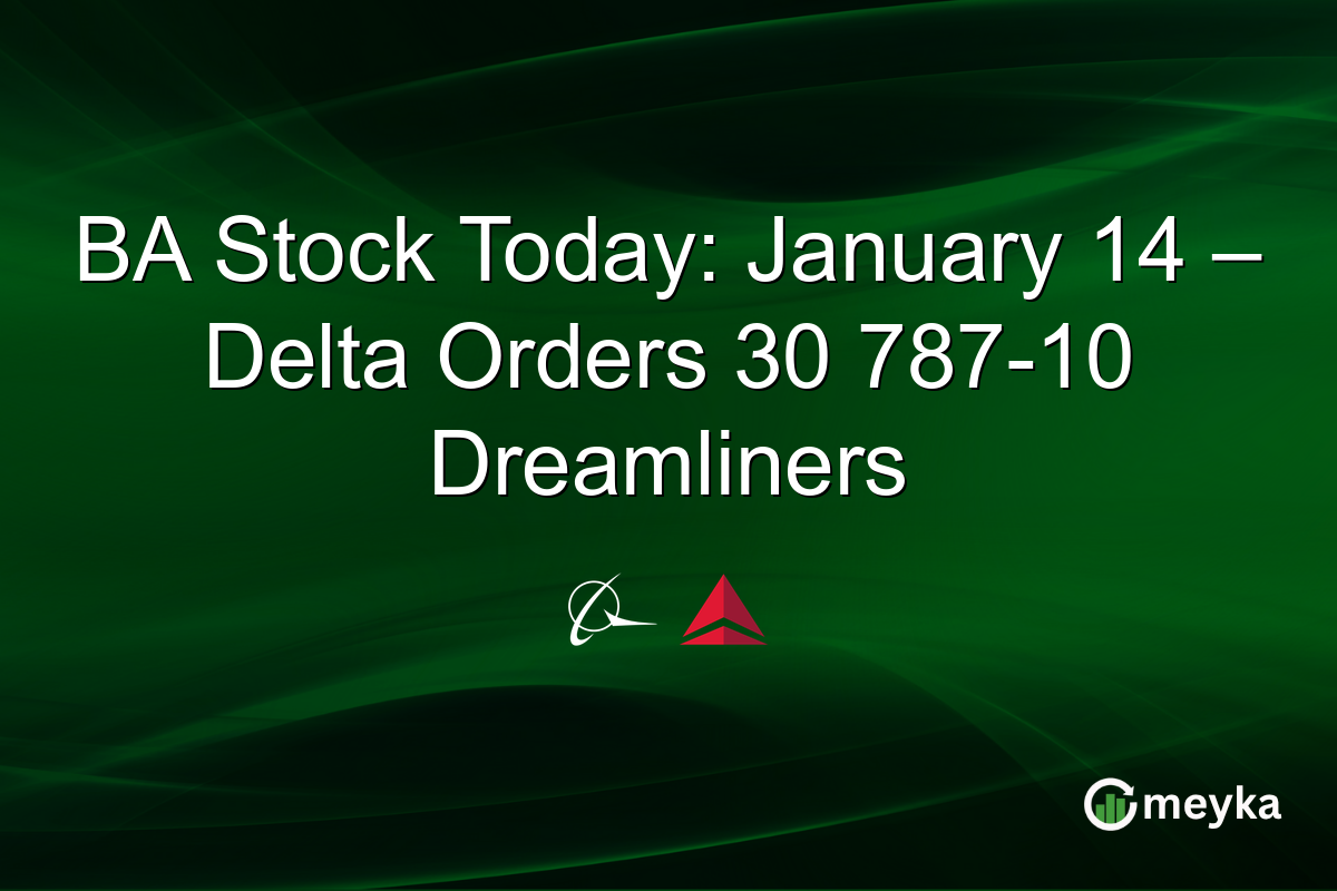 BA Stock Today: January 14 – Delta Orders 30 787-10 Dreamliners
