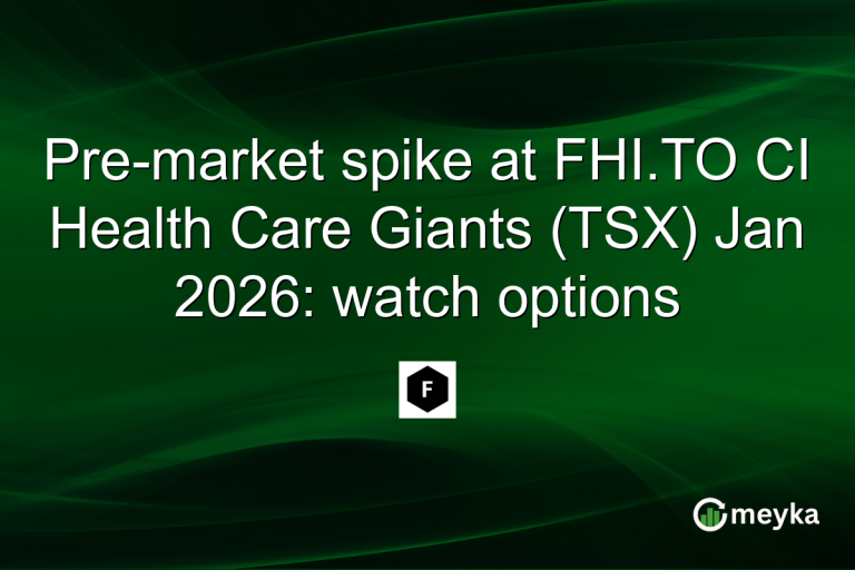Pre-market spike at FHI.TO CI Health Care Giants (TSX) Jan 2026: watch options