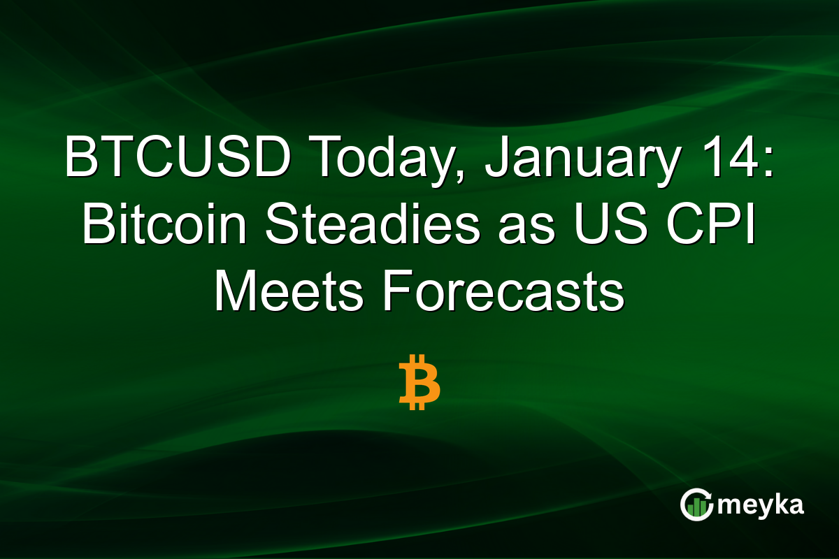 BTCUSD Today, January 14: Bitcoin Steadies as US CPI Meets Forecasts