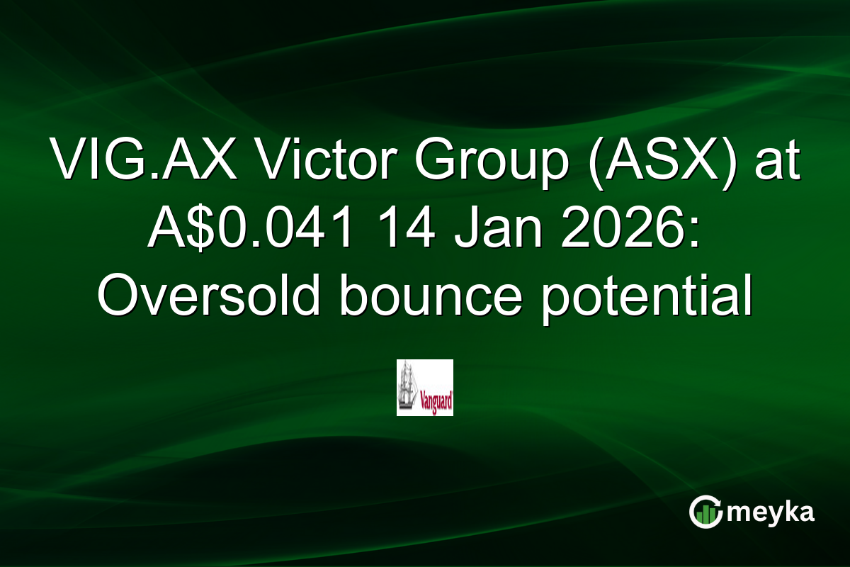 VIG.AX Victor Group (ASX) at A$0.041 14 Jan 2026: Oversold bounce potential