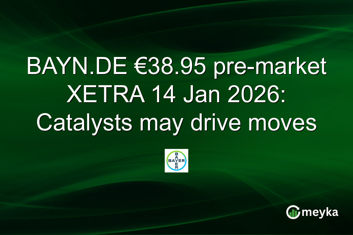 BAYN.DE €38.95 pre-market XETRA 14 Jan 2026: Catalysts may drive moves