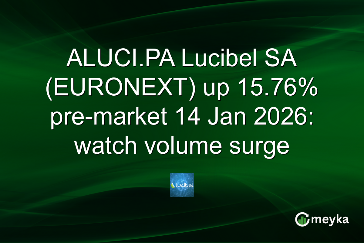 ALUCI.PA Lucibel SA (EURONEXT) up 15.76% pre-market 14 Jan 2026: watch volume surge