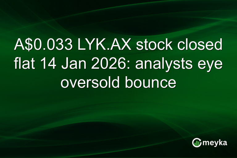 A$0.033 LYK.AX stock closed flat 14 Jan 2026: analysts eye oversold bounce