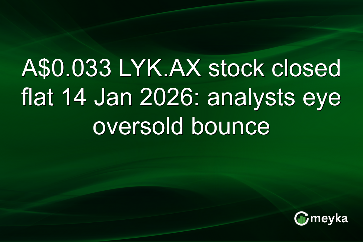 A$0.033 LYK.AX stock closed flat 14 Jan 2026: analysts eye oversold bounce