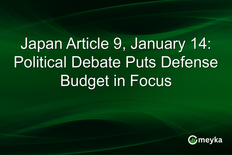 Japan Article 9, January 14: Political Debate Puts Defense Budget in Focus