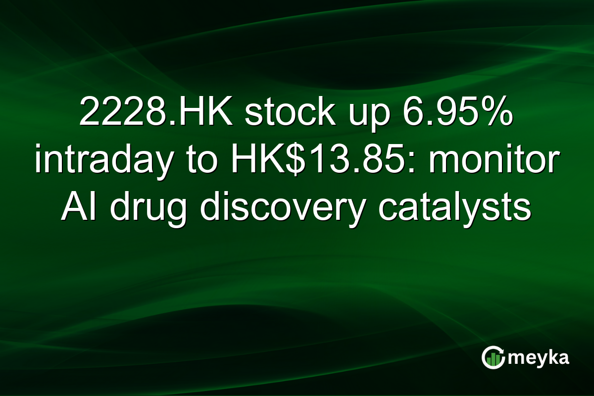 2228.HK stock up 6.95% intraday to HK$13.85: monitor AI drug discovery catalysts