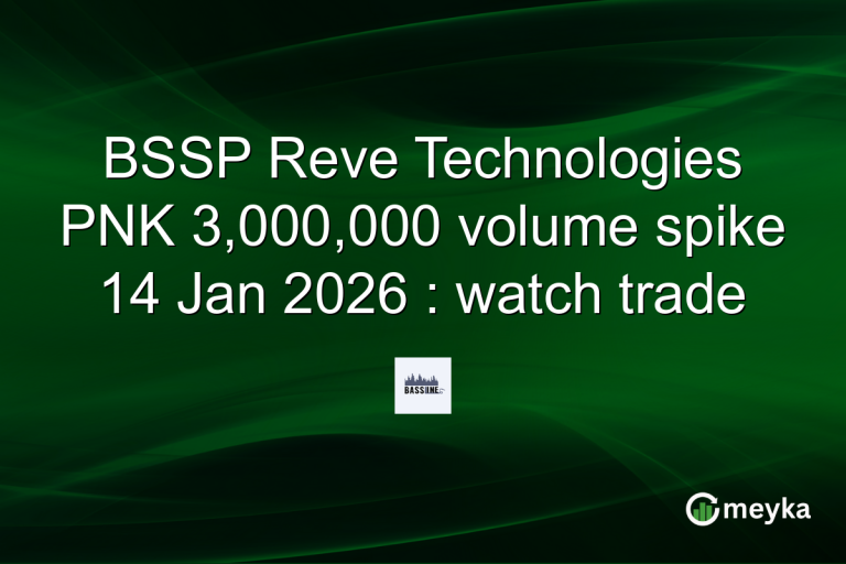 BSSP Reve Technologies PNK 3,000,000 volume spike 14 Jan 2026 : watch trade