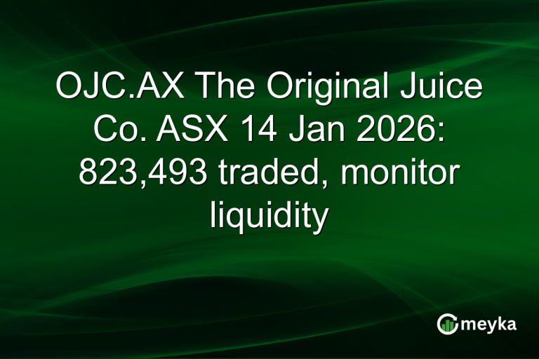 OJC.AX The Original Juice Co. ASX 14 Jan 2026: 823,493 traded, monitor liquidity