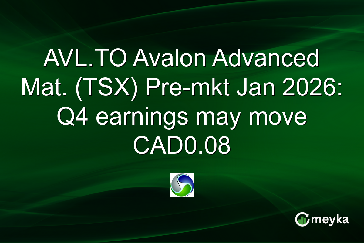 AVL.TO Avalon Advanced Mat. (TSX) Pre-mkt Jan 2026: Q4 earnings may move CAD0.08