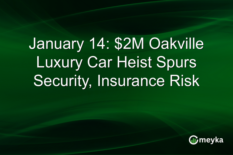 January 14: $2M Oakville Luxury Car Heist Spurs Security, Insurance Risk
