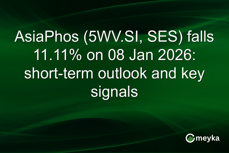 AsiaPhos (5WV.SI, SES) falls 11.11% on 08 Jan 2026: short-term outlook and key signals
