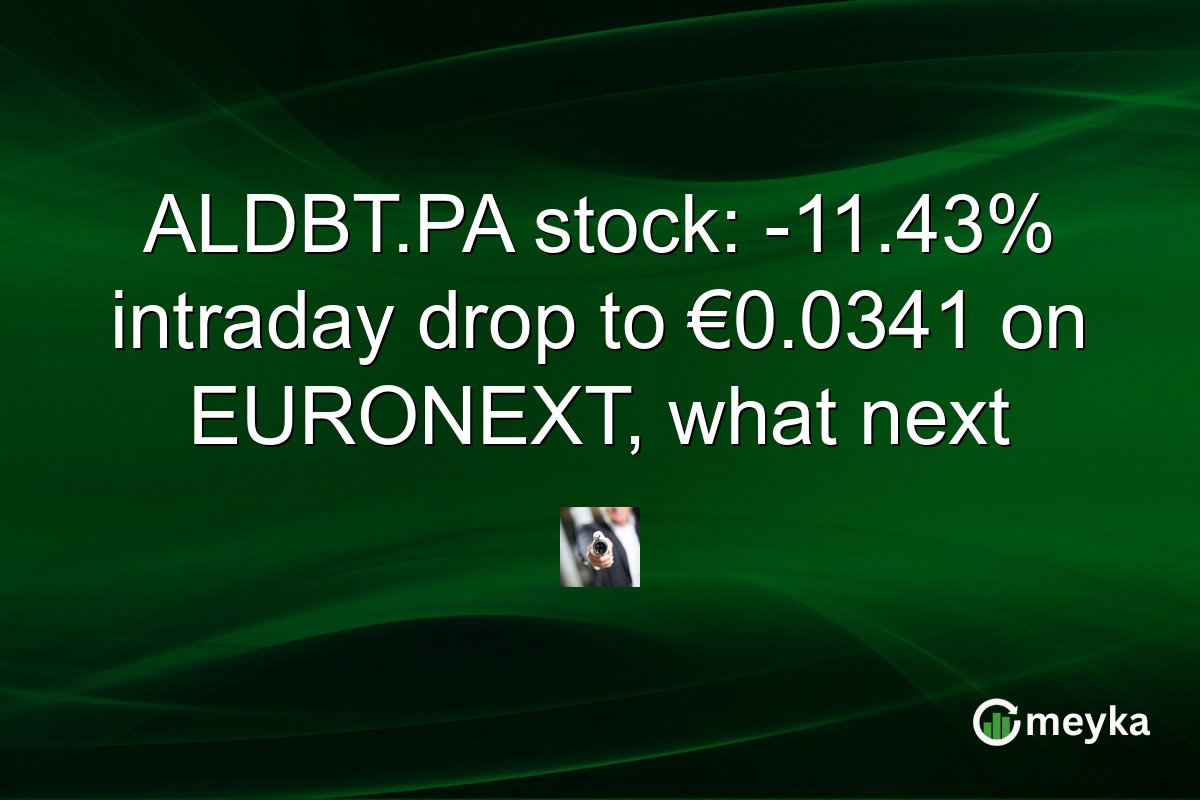 ALDBT.PA stock: -11.43% intraday drop to €0.0341 on EURONEXT, what next