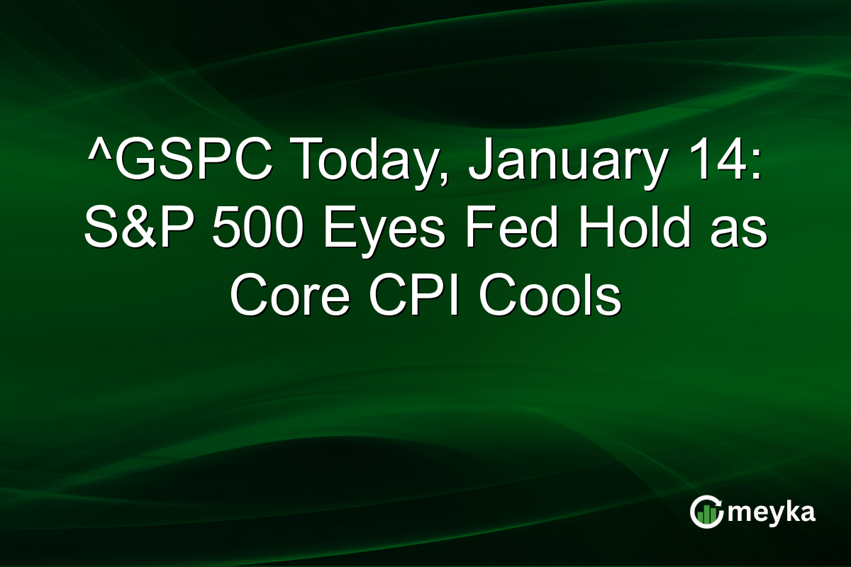 ^GSPC Today, January 14: S&P 500 Eyes Fed Hold as Core CPI Cools