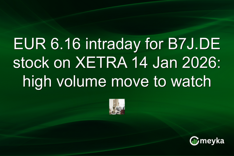 EUR 6.16 intraday for B7J.DE stock on XETRA 14 Jan 2026: high volume move to watch