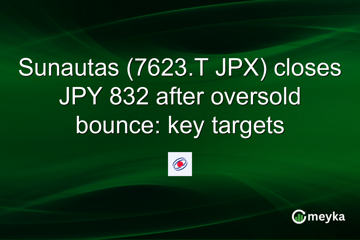 Sunautas (7623.T JPX) closes JPY 832 after oversold bounce: key targets