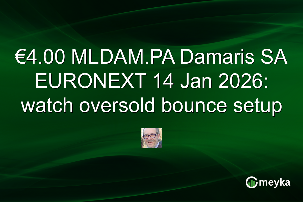 €4.00 MLDAM.PA Damaris SA EURONEXT 14 Jan 2026: watch oversold bounce setup