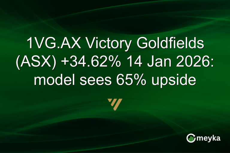 1VG.AX Victory Goldfields (ASX) +34.62% 14 Jan 2026: model sees 65% upside