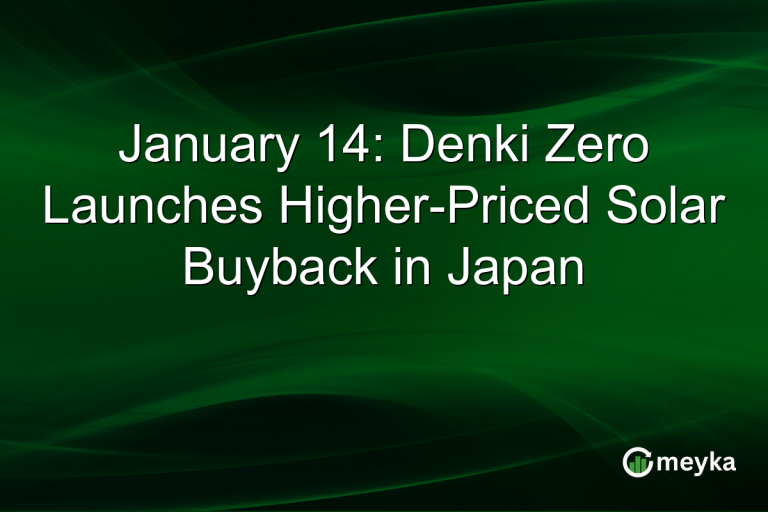 January 14: Denki Zero Launches Higher-Priced Solar Buyback in Japan