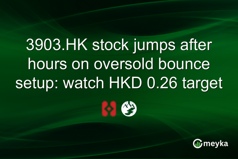 3903.HK stock jumps after hours on oversold bounce setup: watch HKD 0.26 target