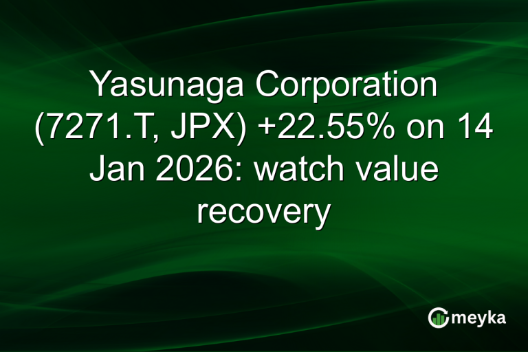 Yasunaga Corporation (7271.T, JPX) +22.55% on 14 Jan 2026: watch value recovery