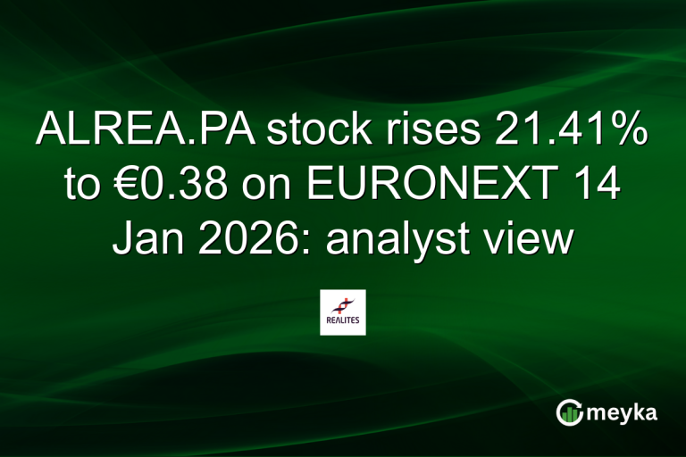 ALREA.PA stock rises 21.41% to €0.38 on EURONEXT 14 Jan 2026: analyst view