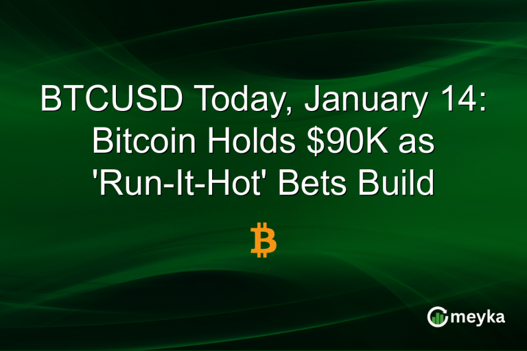 BTCUSD Today, January 14: Bitcoin Holds $90K as 'Run-It-Hot' Bets Build