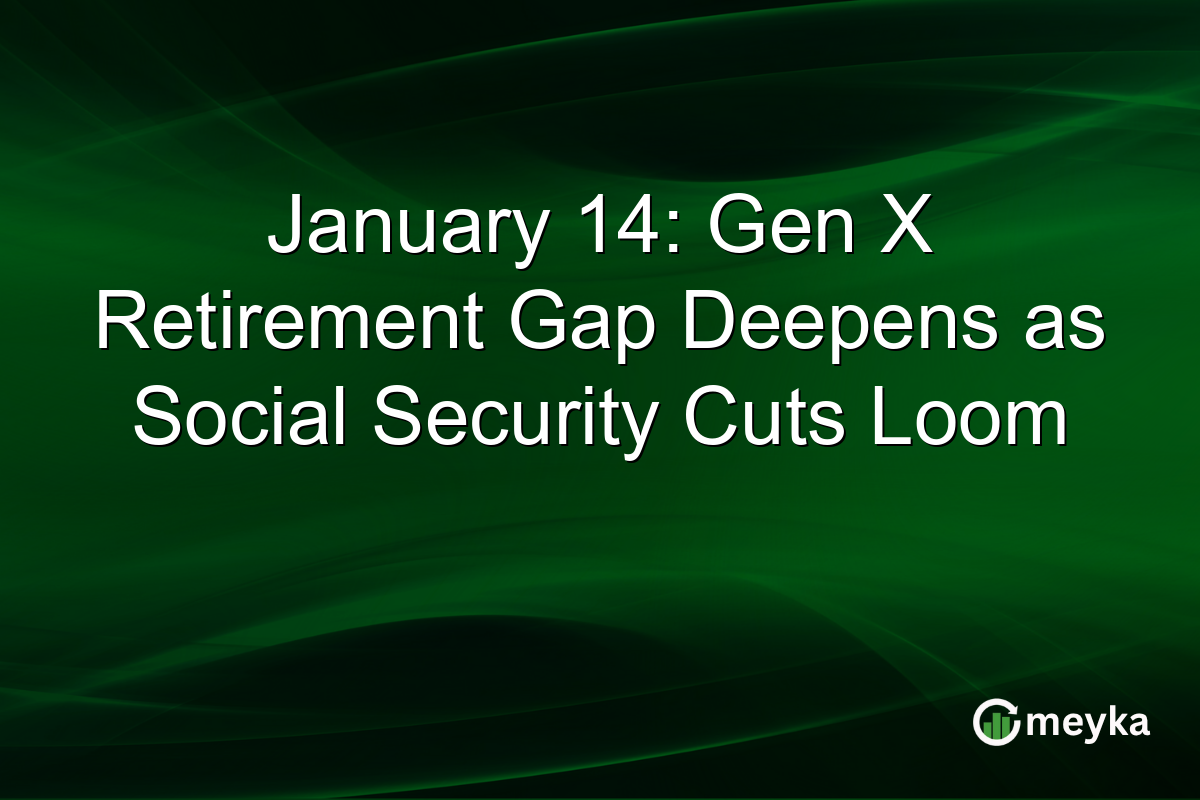 January 14: Gen X Retirement Gap Deepens as Social Security Cuts Loom