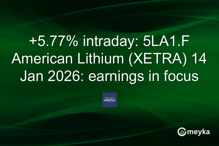 +5.77% intraday: 5LA1.F American Lithium (XETRA) 14 Jan 2026: earnings in focus