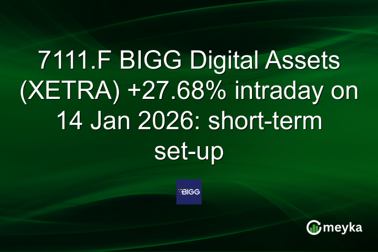 7111.F BIGG Digital Assets (XETRA) +27.68% intraday on 14 Jan 2026: short-term set-up