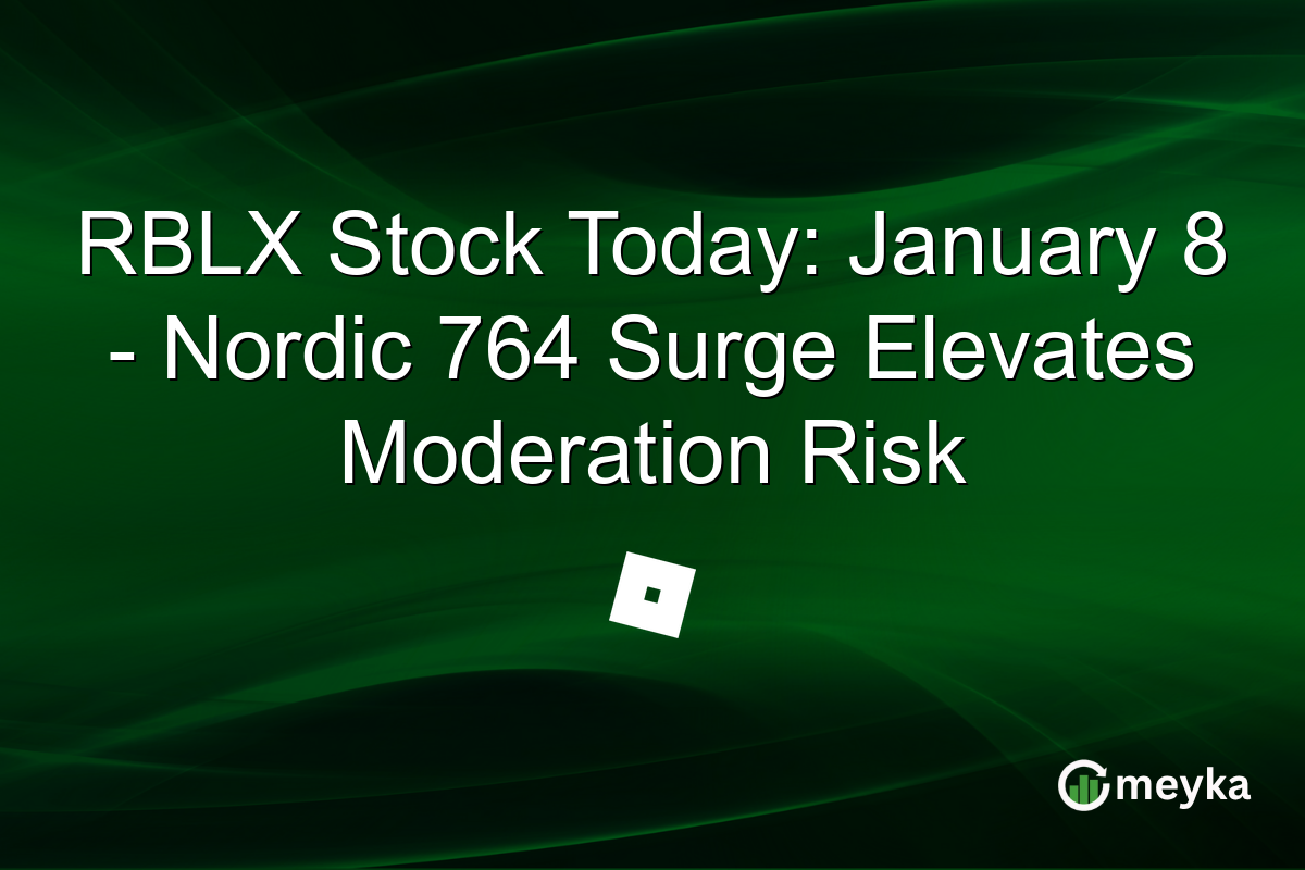 RBLX Stock Today: January 8 - Nordic 764 Surge Elevates Moderation Risk