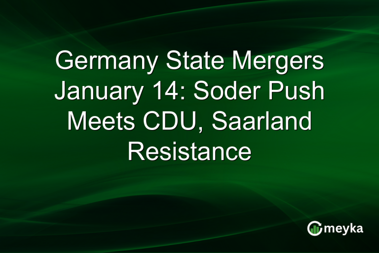 Germany State Mergers January 14: Soder Push Meets CDU, Saarland Resistance