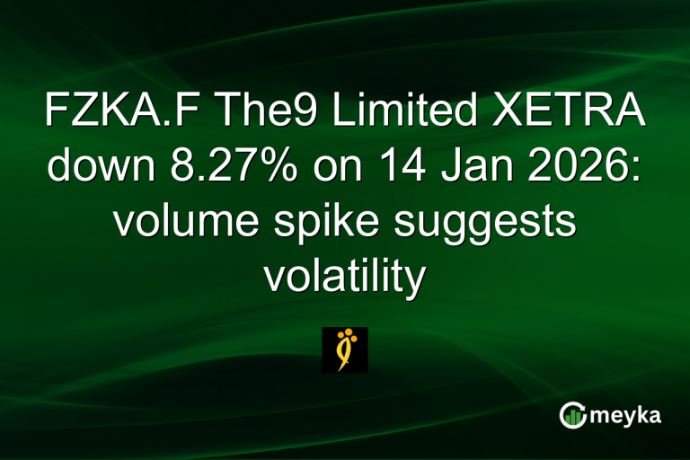 FZKA.F The9 Limited XETRA down 8.27% on 14 Jan 2026: volume spike suggests volatility