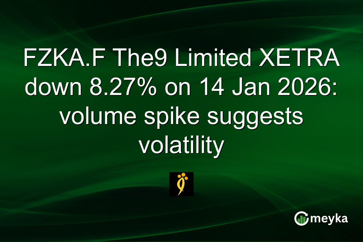 FZKA.F The9 Limited XETRA down 8.27% on 14 Jan 2026: volume spike suggests volatility