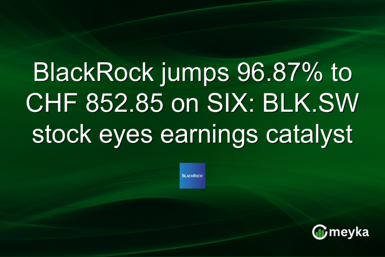 BlackRock jumps 96.87% to CHF 852.85 on SIX: BLK.SW stock eyes earnings catalyst