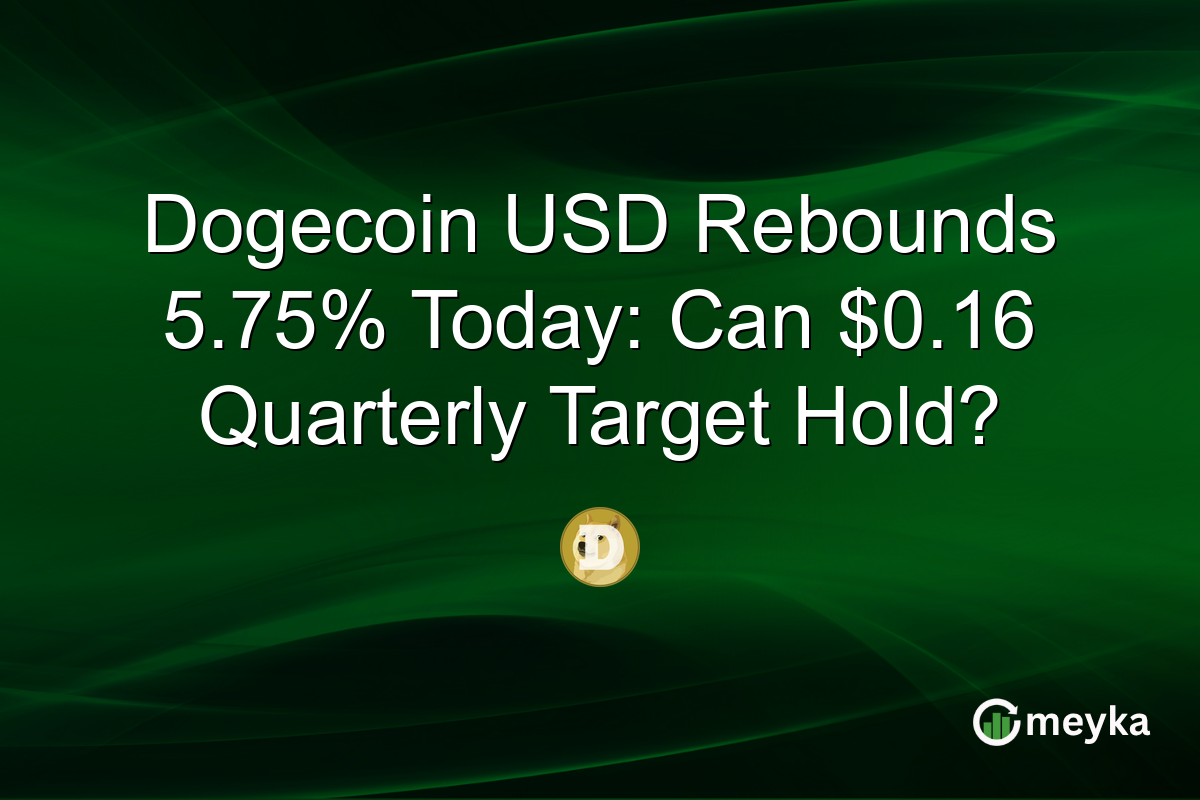 Dogecoin USD Rebounds 5.75% Today: Can $0.16 Quarterly Target Hold?