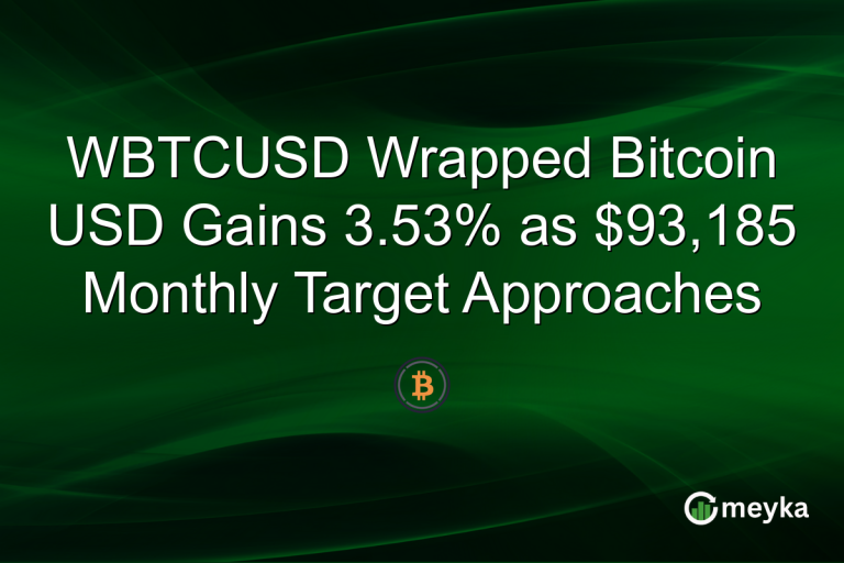 WBTCUSD Wrapped Bitcoin USD Gains 3.53% as $93,185 Monthly Target Approaches