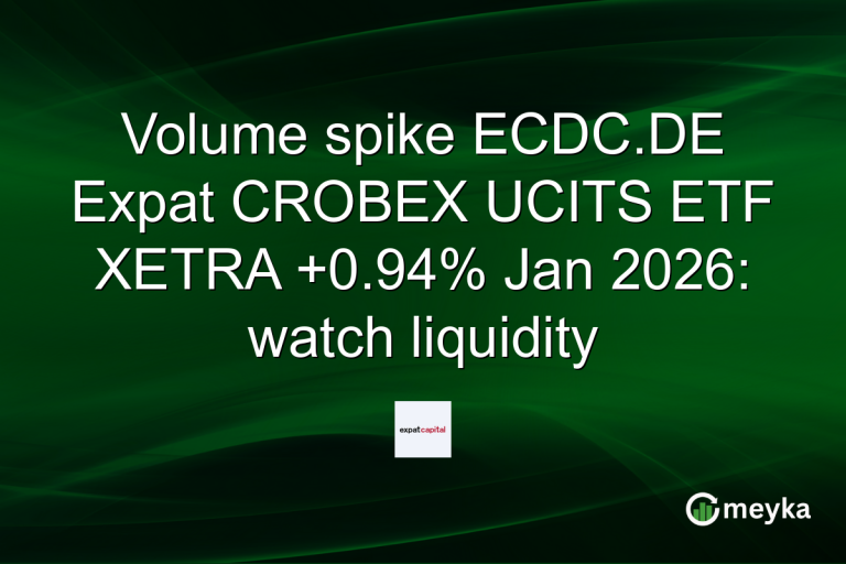 Volume spike ECDC.DE Expat CROBEX UCITS ETF XETRA +0.94% Jan 2026: watch liquidity