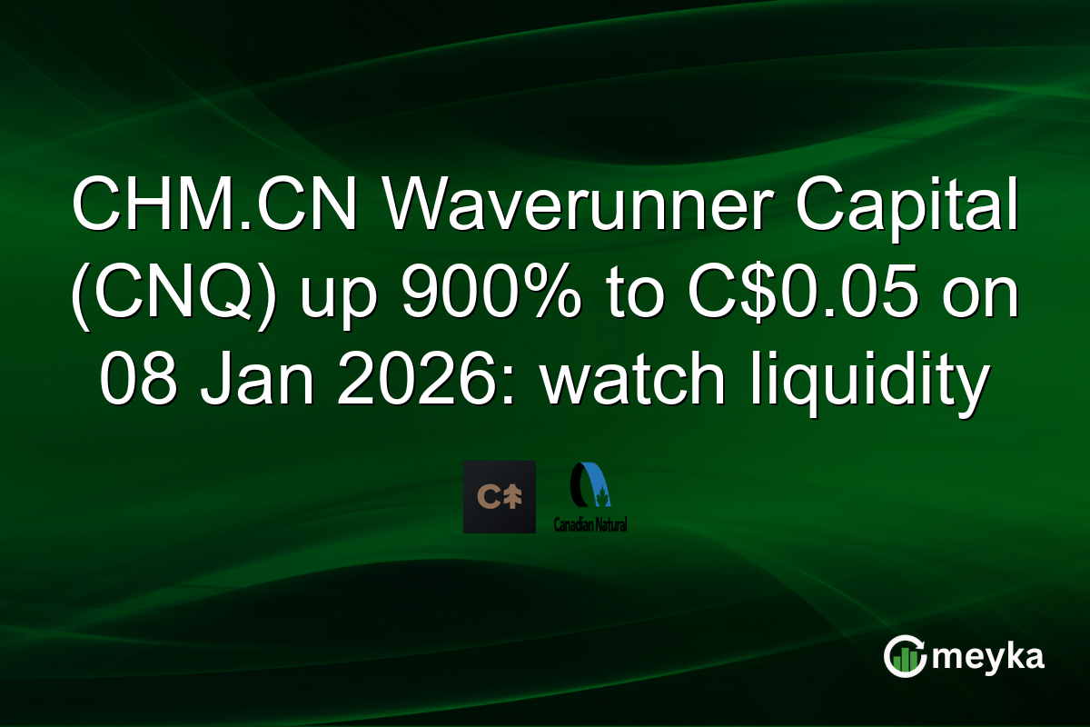 CHM.CN Waverunner Capital (CNQ) up 900% to C$0.05 on 08 Jan 2026: watch liquidity