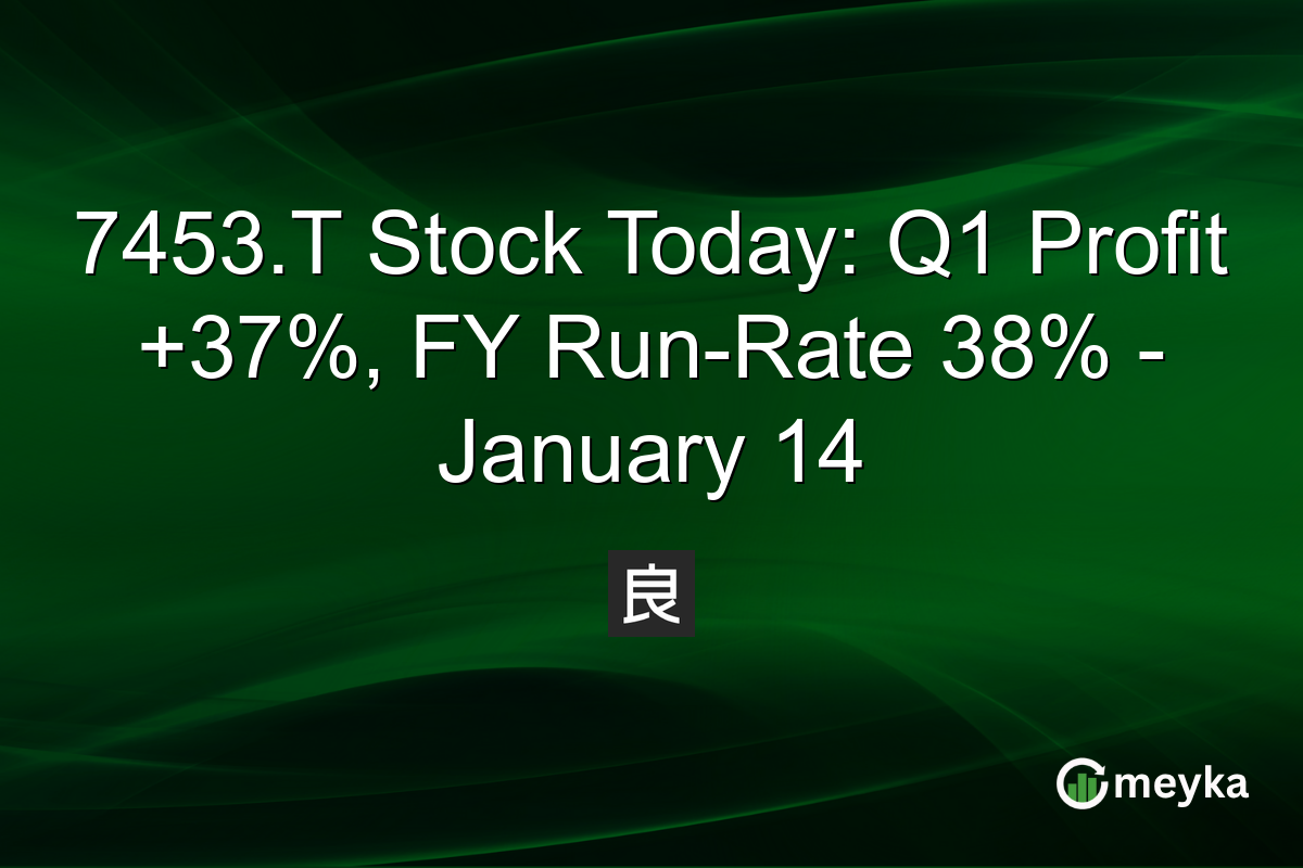 7453.T Stock Today: Q1 Profit +37%, FY Run-Rate 38% - January 14