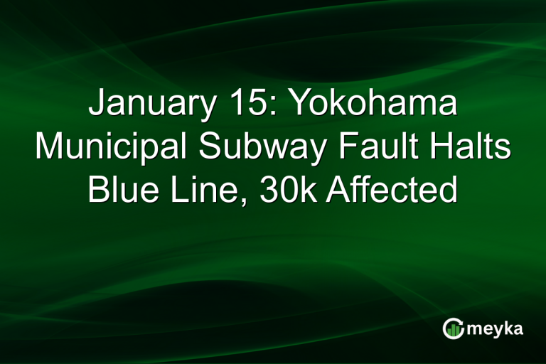 January 15: Yokohama Municipal Subway Fault Halts Blue Line, 30k Affected