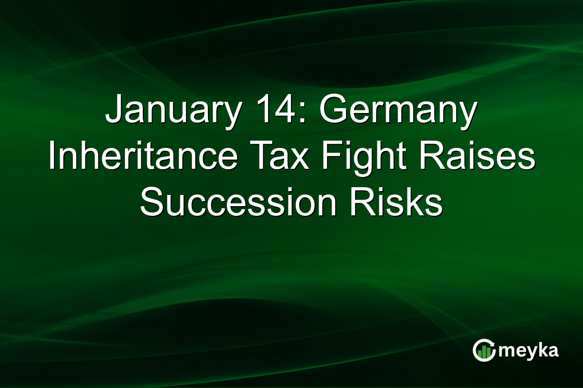 January 14: Germany Inheritance Tax Fight Raises Succession Risks